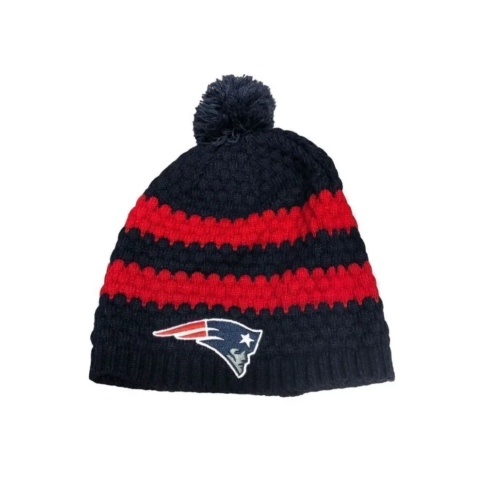 New England Patriots NFL Stocking Hat Womens Navy and Red